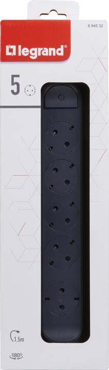 Produktbild Legrand Drehbare Steckdosenleiste, 5-fach Steckdose (5 x, CEE 7/5, 1.50 m)