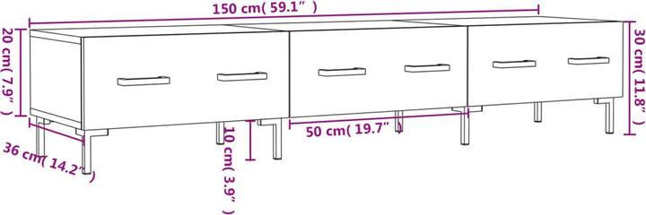 Actual product image VidaXL Daisy (150 x 36 x 30 cm)