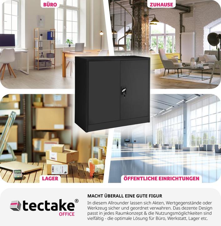 Actual product image tectake Filing cabinet (90 x 40 x 90 cm)