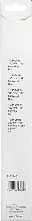 Produktbild Makita 5 tlg. Säbelsägeblatt Set Reciprosägeblatt-Set