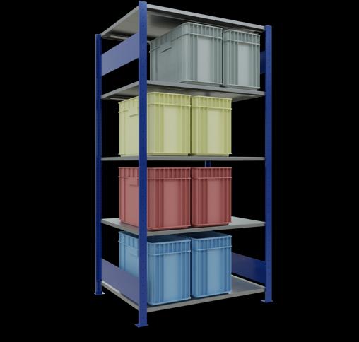 Actual product image Schulte Lagertechnik MULTIplus150 basic racking system with length ledgers