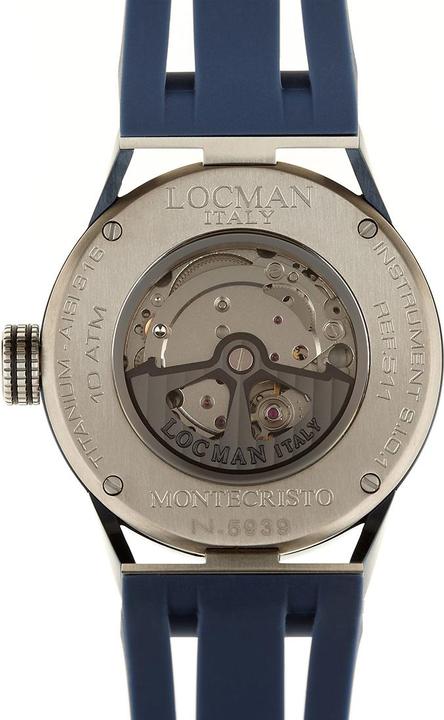 Immagine prodotto Locman Italia Orologio da uomo Montecristo Classic Automatic PVD Blue Ref. 051 (Orologio con pietra preziosa, 44 mm)