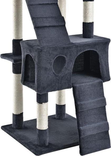 Actual product image Juskys Sam's Pet scratching post Amy (170 cm, Dark grey)