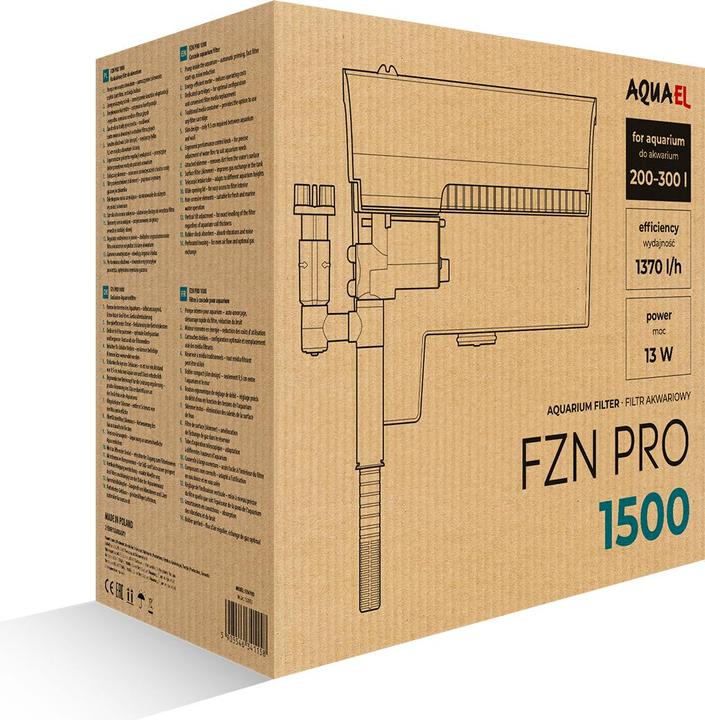 Produktbild Aquael Aussenfilter FZN Pro 1500 (300 l, Aussenfilter, Süsswasser, Meerwasser)