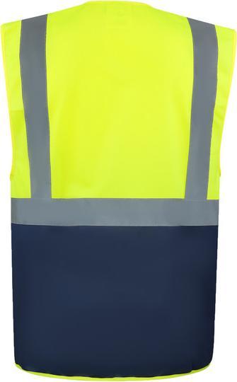 Image du produit Korntex Gilet de sécurité Comfort "Hamburg" - Multifonctionnel - Jaune de signalisation/Bleu marine - XXL (XXL)