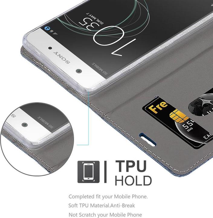 Actual product image Cadorabo Book Jeans Optics Cover (Sony Xperia XA1)