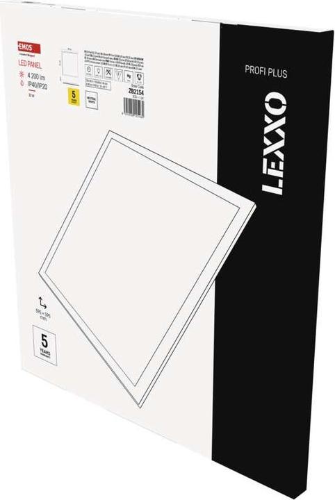 Image du produit Emos Luminaire LED encastré LEXXO Backlit 60×60, carré, blanc, 30W neutr.w. (4200 lm)