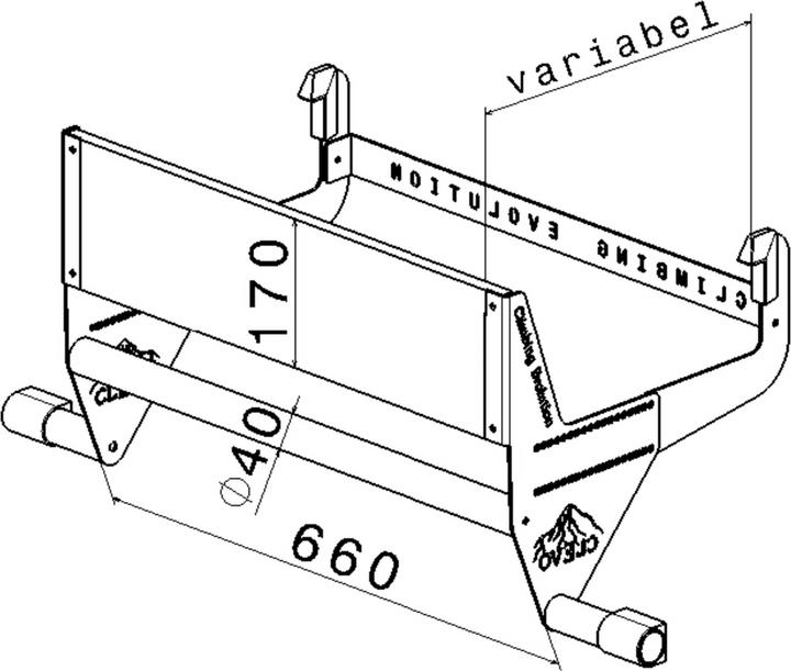 Immagine prodotto Clevo Climbing CLEVO DOOR: Traufhngung fr Hangboard, Klimmzugstange und Kletter Hangutensilien