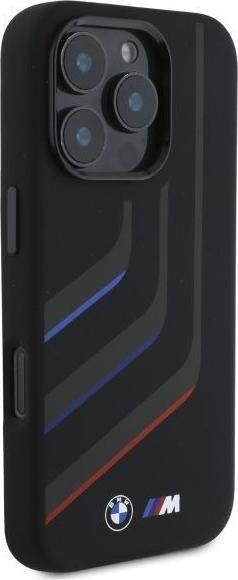 Actual product image BMW BMHMP16X23SLIK iPhone 16 Pro Max 6.9" czarny/black hardcase Silicone Turning Lines MagSafe (Apple iPhone 16 Pro Max)