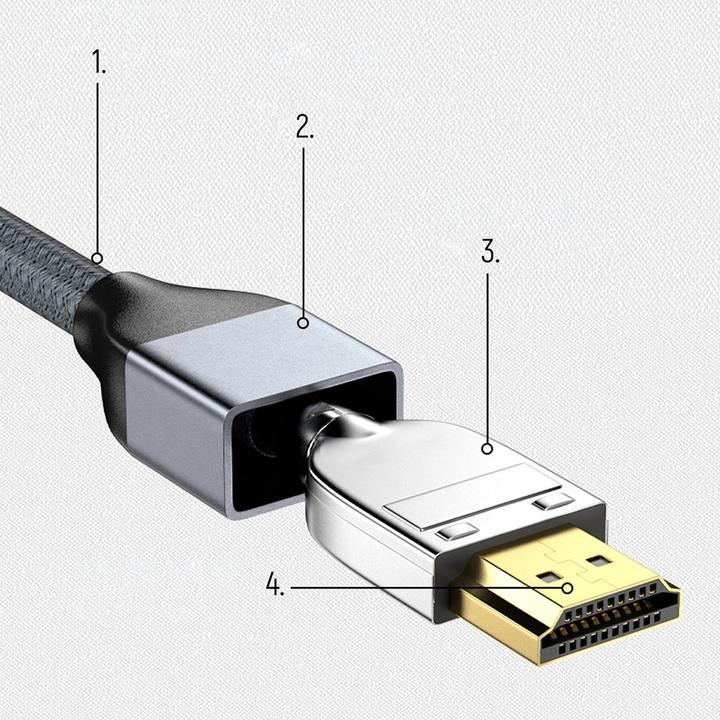 Immagine prodotto Wozinsky cavo HDMI 2.1 8K 60 Hz 48 Gbps / 4K 120 Hz / 2K 144 Hz 1 m Argento (WHDMI-10) (1 m, HDMI)
