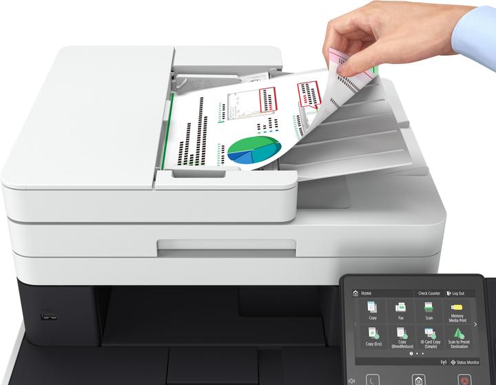 Produktbild Canon i-SENSYS MF735Cx A4 Farblaserdrucker MFP drucken kopieren und scannen faxen (Laser, Schwarz-Weiss)