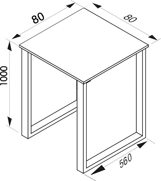 Image du produit VCM Holz Bartisch Stehtisch Xona 80x80 (80 x 80 x 102 cm)