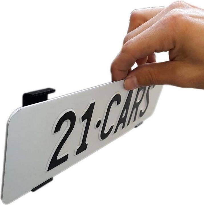 Actual product image 21cars Click licence plate holder portrait format (Front + rear, Portrait format)