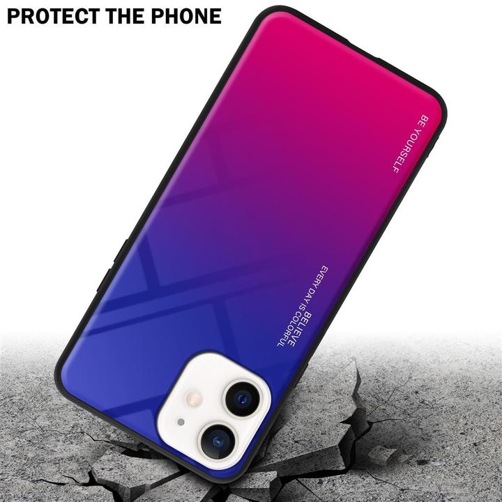 Produktbild Cadorabo TPU 2 Farben Glas Cover (Apple iPhone 12 mini)