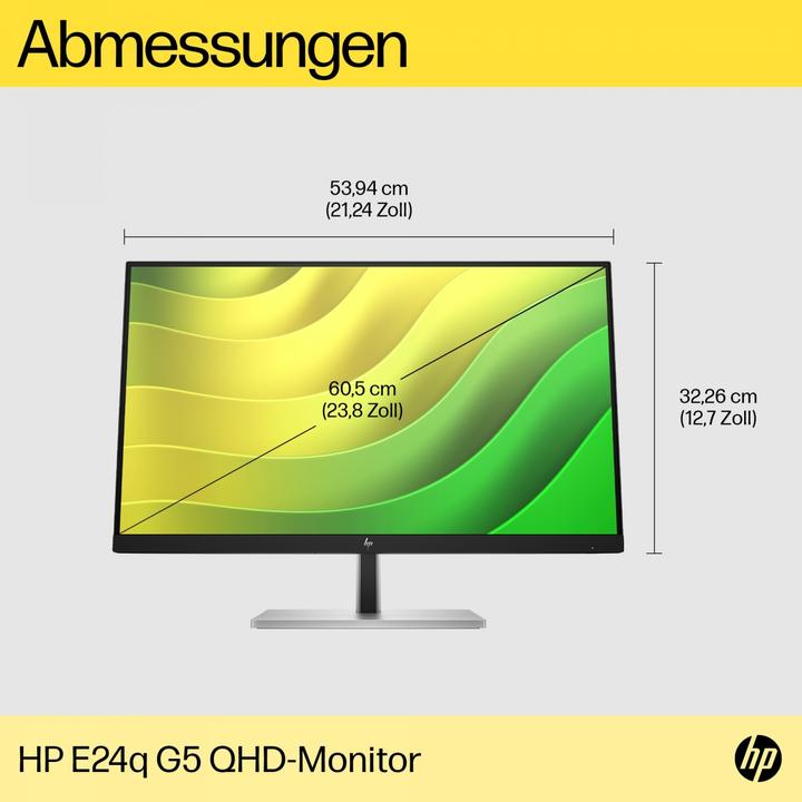 Actual product image HP E24q G5 (2560 x 1440 pixels, 23.80")