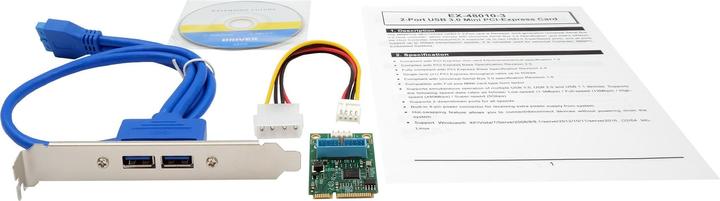 Produktbild Exsys Mini PCI-E Karte 2x USB 3.2 Gen 1
