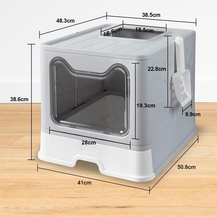 Image du produit Hermex Toilettes pour chats Bac à litière XXL avec couvercle Bac à litière (Bac à litière fermé)