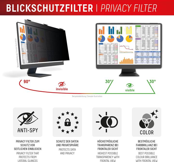 Immagine prodotto Displex Privacy Safe, Desktop Monitor Blickschutzfilter (27", 16 : 10)