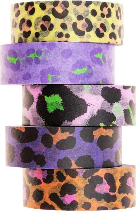 Rico Design Washi Tape Leo 5 Stück, Mehrfarbig