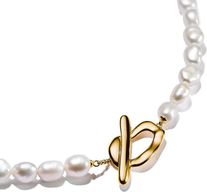 Produktbild Thomas Sabo Perlenkette Natural Beauty vergoldet (Sterling Silber 925, Süsswasserzuchtperle)