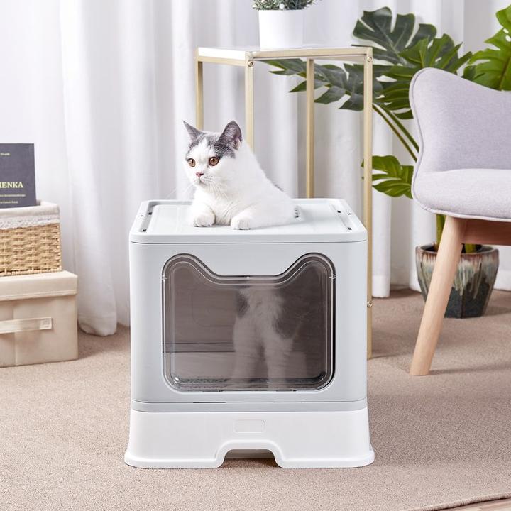 Image du produit Hermex Toilettes pour chats Bac à litière XXL avec couvercle Bac à litière (Bac à litière fermé)