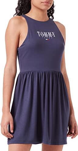 Actual product image Tommy Hilfiger Tommy Jeans Womens TJW LALA Skater Dress Casual Dress, Twilight Navy, Small (S)