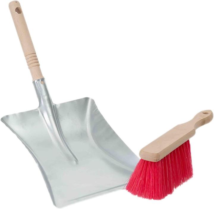 Produktbild Novaliv Kehrgarnitur mit Handfeger Langer Stiel I 45 cm I Elaston I Kehrschaufel Set Kehrset Handkehrset (1 Stk.)