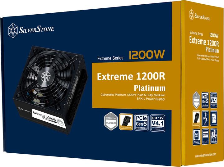 Actual product image Silverstone SST-EX1200R-PL - Extreme Series SFX-L Power Supply 1200W Cybenetics Platinum SFX12V 4.0 (1200 W)