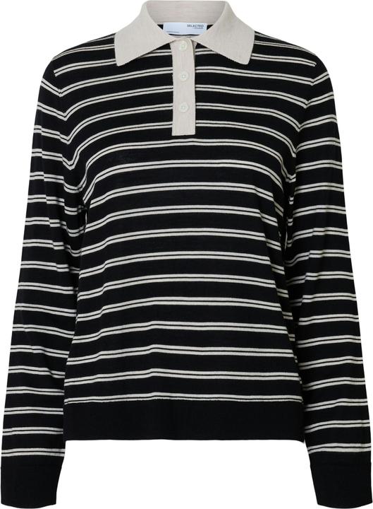 Image du produit Selected Femme 100% Merinowoll Langarm-Poloshirt (XXL)