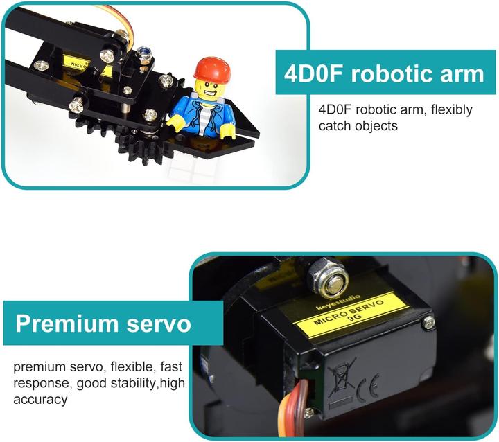 Immagine prodotto Keyestudio Roboterarm Bausatz mit Servosteuerung