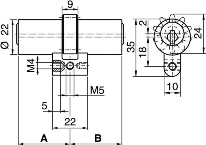 Produktbild Kaba Doppelzylinder 8 Typ 1515 H (Verschlusszylinder)