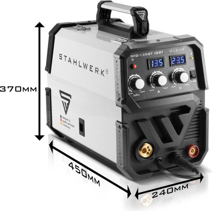Immagine prodotto Stahlwerk Saldatrice a gas inerte MIG MAG 135 ST IGBT da 135 ampere con mano elettrica