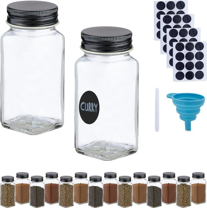 Produktbild Relaxdays Gewürzgläser-Set (Diverse Gewürze, Kräuter)
