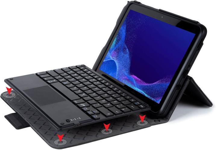 Actual product image B2Bworkplace keyboard cover VERDE, for SAMSUNG Galaxy Tab Active 4 Pro, Black, German (DE, Galaxy Tab Active 4 Pro)