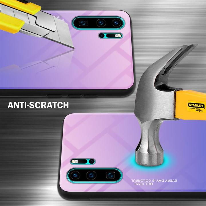Produktbild Cadorabo TPU 2 Farben Glas Cover (Huawei P30 Pro)