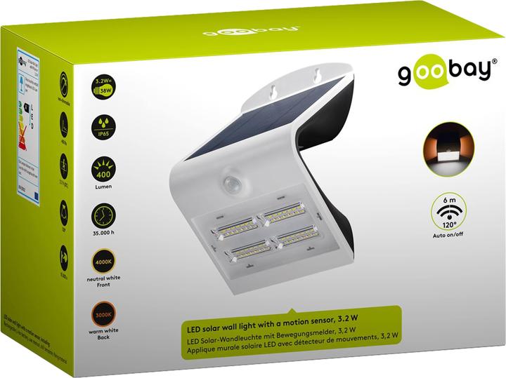 Actual product image Goobay LED Solar Wall Light (400 lm, IP65)