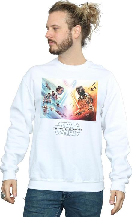 Actual product image Star Wars Mens The Rise Of Skywalker Battle Poster Sweatshirt (L)