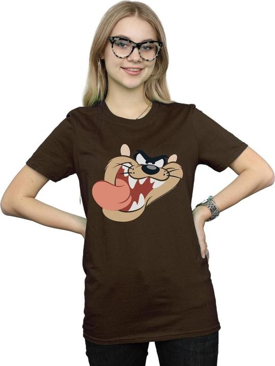 Immagine prodotto Looney Tunes Tasmanian Devil Face Maglietta Ampia Donna (L)