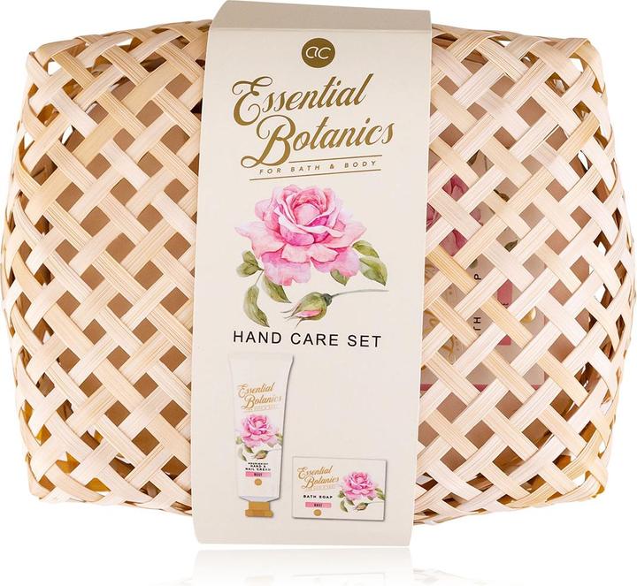Accentra Handpflegeset ESSENTIAL BOTANICS - CLASSICS in Bambuskorb, inkl. 100g Seife, 60ml Hand- & Nagelcreme (Manicure set)
