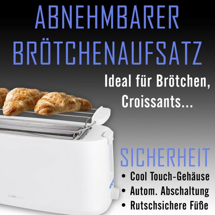 Actual product image Clatronic TA 3802 white 4-slice long slot toaster