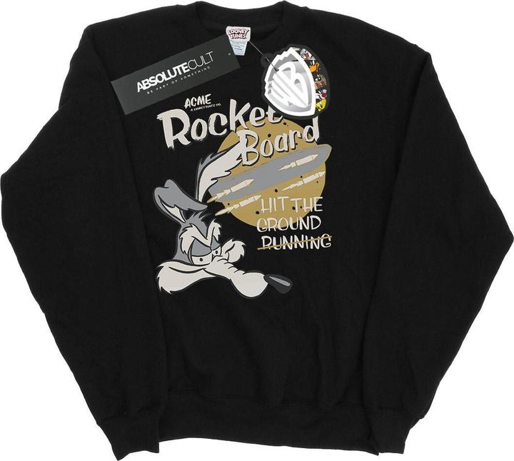 Actual product image Looney Tunes Mens Wile E Coyote Rocket Board Sweatshirt (L)