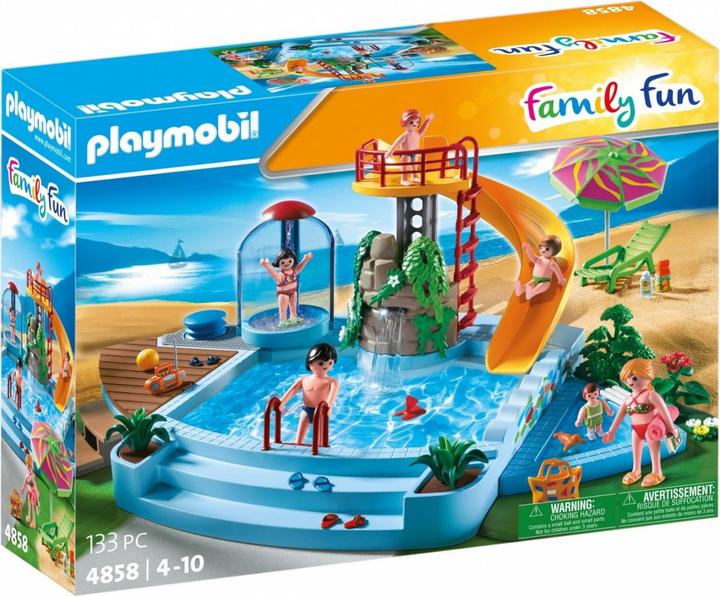 Image du produit Playmobil Piscine extérieure avec toboggan (4858, Playmobil Family Fun)