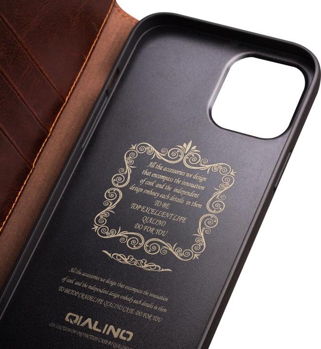 Image du produit QiAlino Fourre Flip cuir véritable (Apple iPhone 15 Pro)