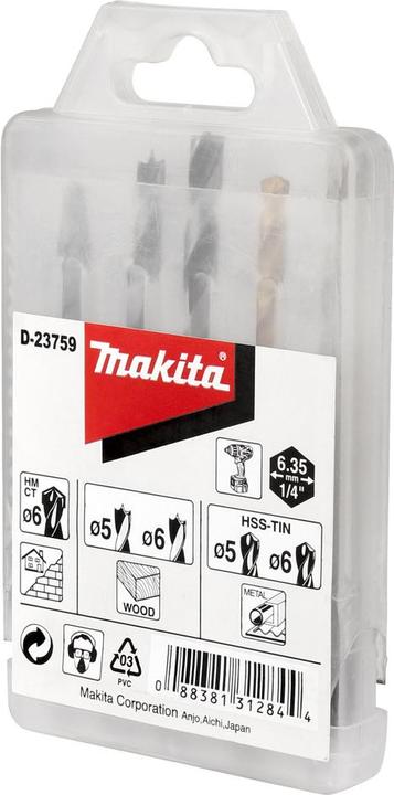 Produktbild Makita Bohrer-Set (5, 6 Millimeter)