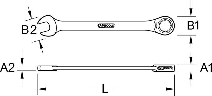 Produktbild KS Tools DUO GEARplus Ringmaulschlüssel (10 mm)