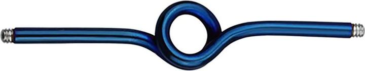 Image du produit Star Piercing Bâton Barbell bleu foncé noeud (Acier chirurgical 316L)