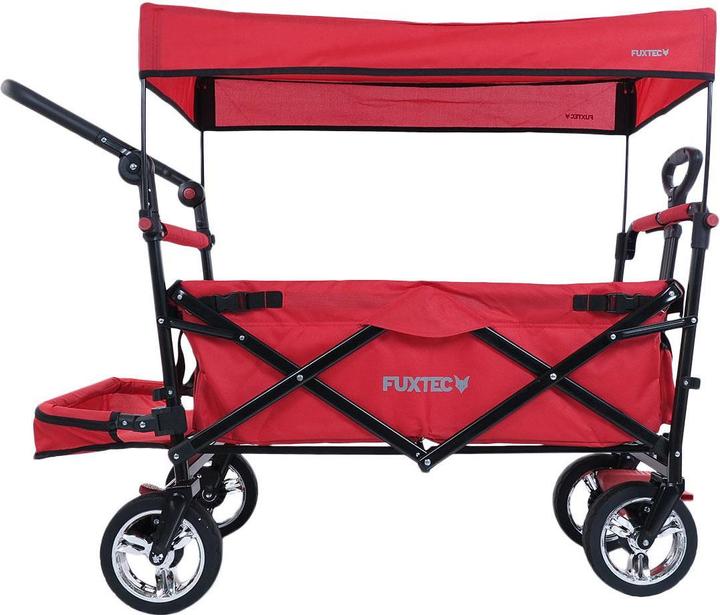 Actual product image Fuxtec Bollerwagen FX-CT800 mit UV-geschütztem Sonnendach,Schiebegriff & Innenraumverlängerung