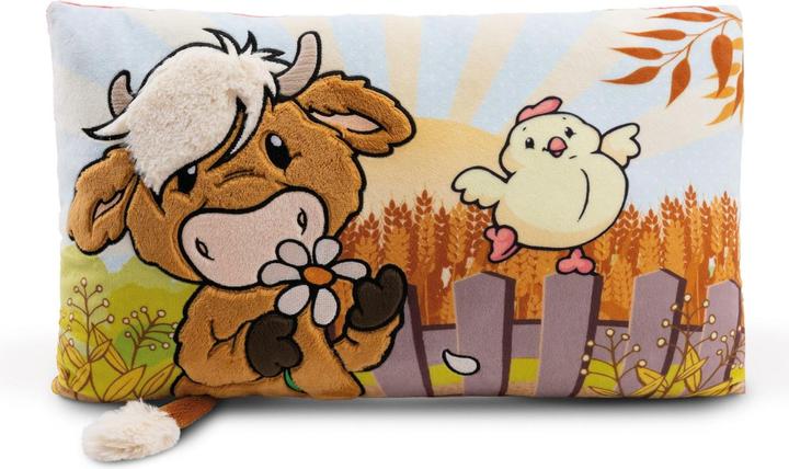 Immagine prodotto NICI 61120 Cuscino bovino Highland McMooray e pulcino Eggwina 43x25 (43 x 25 cm)