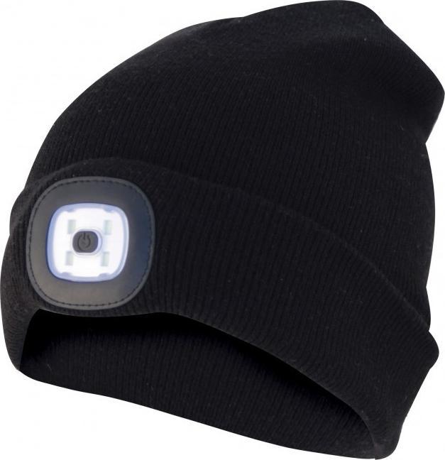 Image du produit Velamp Bonnet avec lumière frontale LED, bonnet tricoté avec lumière LED idéal pour le jogging, le (100 lm)