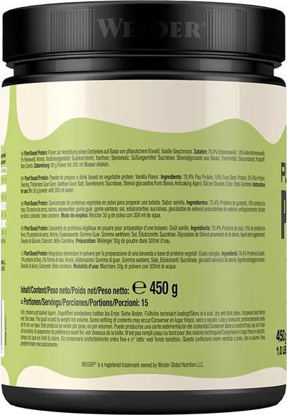 Image du produit Weider Protéines végétales (Vanille, 1 pcs, 450 g)